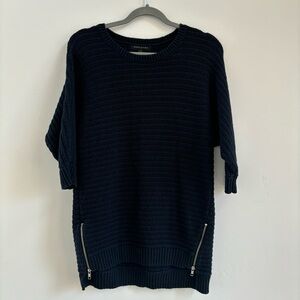 Banana Republic Longline Wool Sweater with Zippers